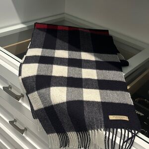 Burberry Men's Checkered Scarf - Black, White, Red